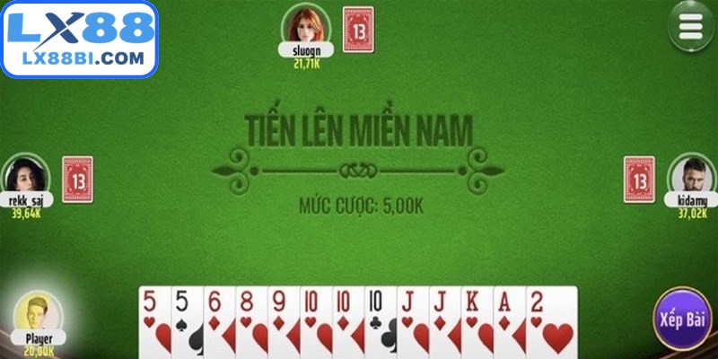 Tiến lên miền Nam quen thuộc với bộ bài tây 52 lá 